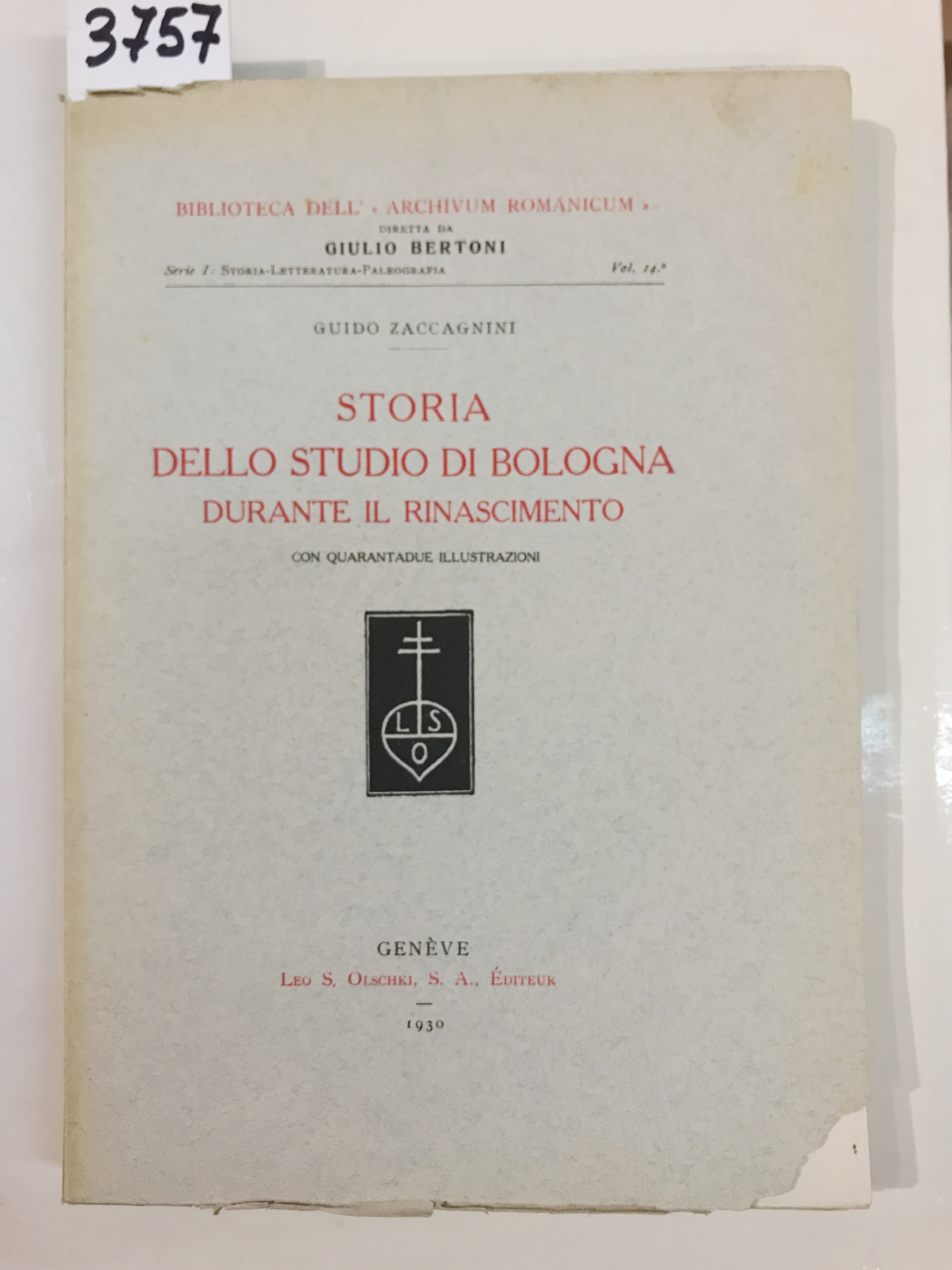 STORIA DELLO STUDIO DI BOLOGNA DURANTE IL RINASCIMENTO.