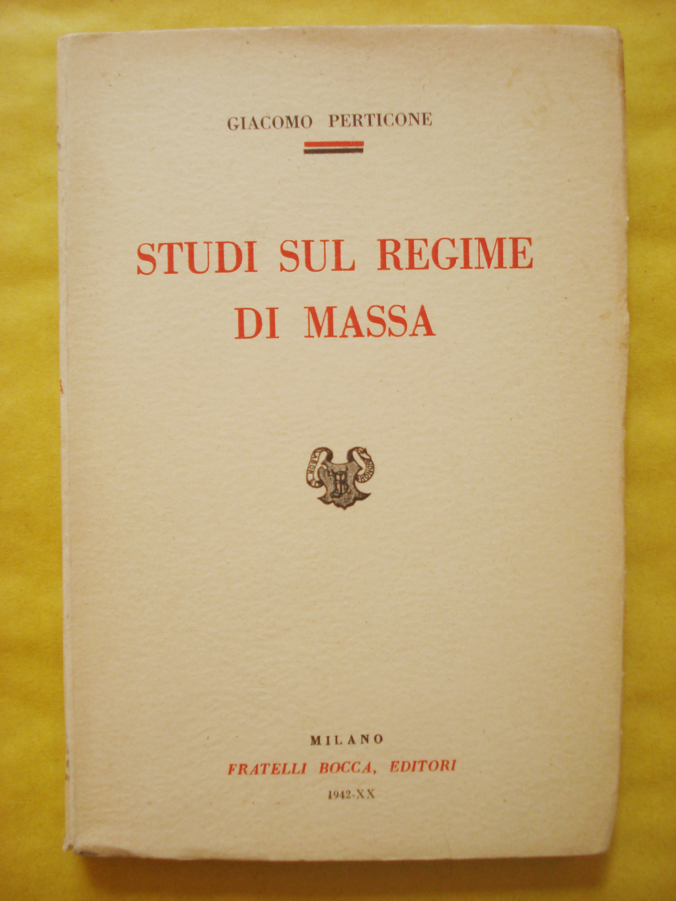 STUDI SUL REGIME DI MASSA.