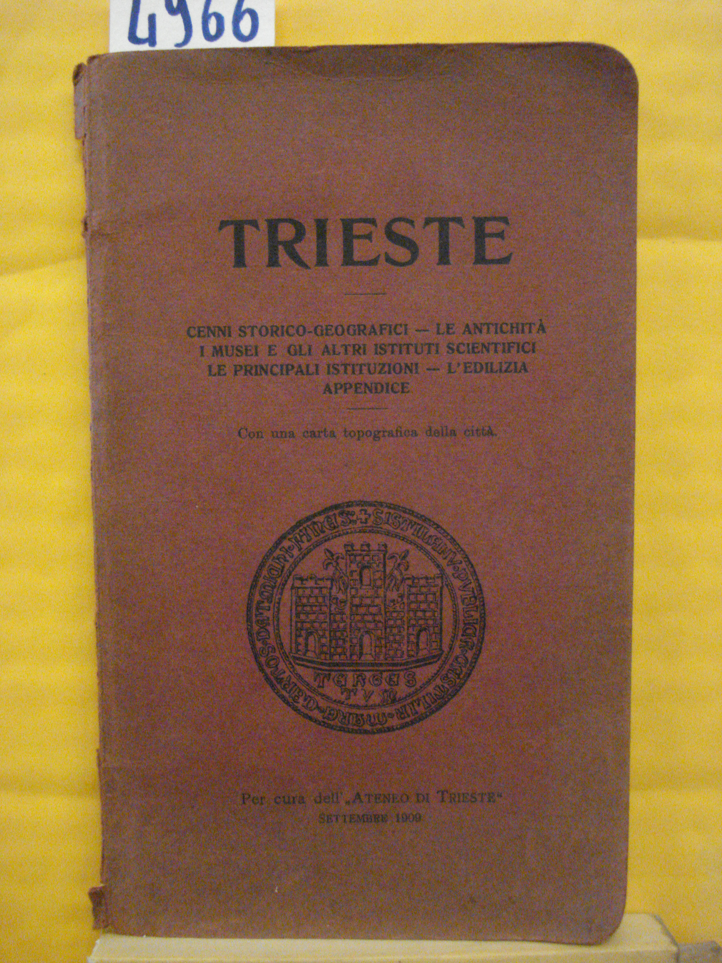 TRIESTE: cenni storico-geografici, le antichità, i musei e gli altri …