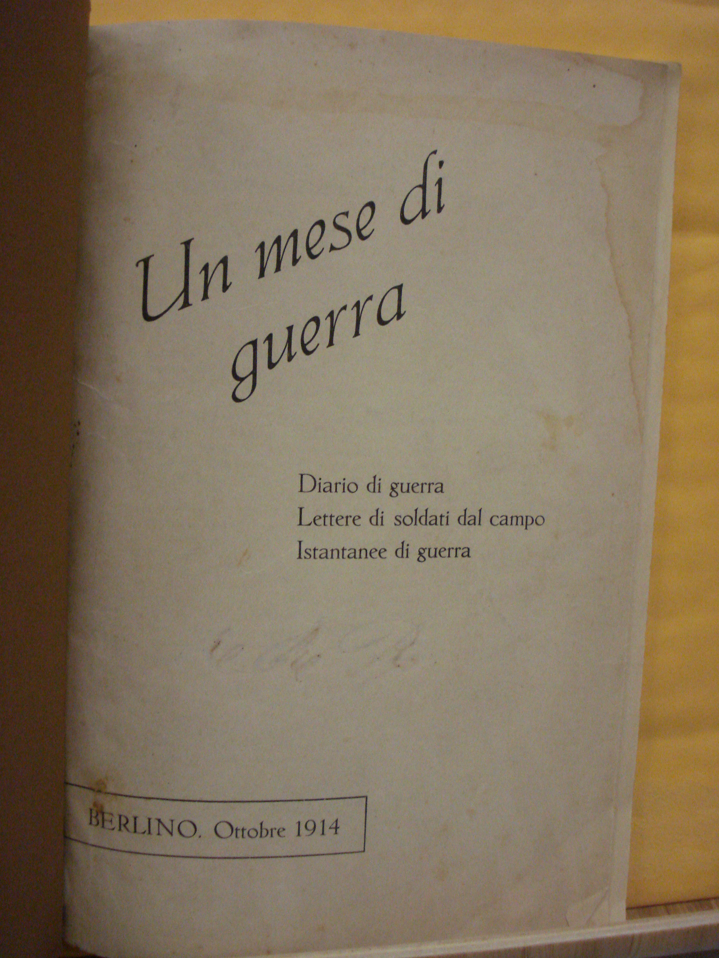 UN MESE DI GUERRA: DIARIO DI GUERRA. LETTERE DI SOLDATI …