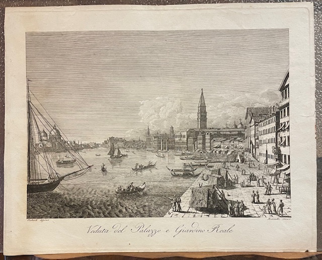 VEDUTA DEL PALAZZO E GIARDINO REALE. (VENEZIA-Riva degli Schiavoni).