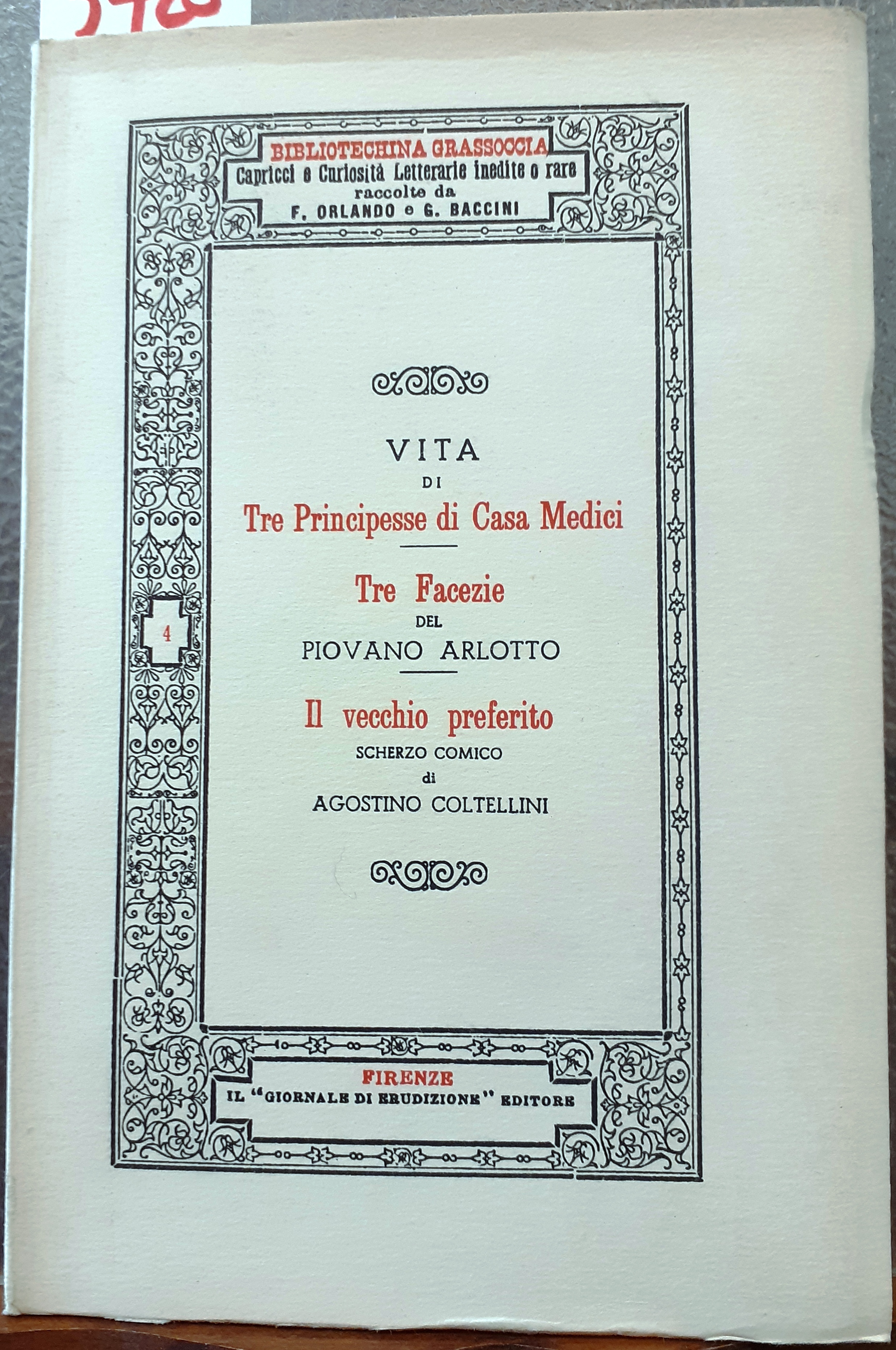 VITA DI TRE PRINCIPESSE DI CASA MEDICI - TRE FACEZIE …