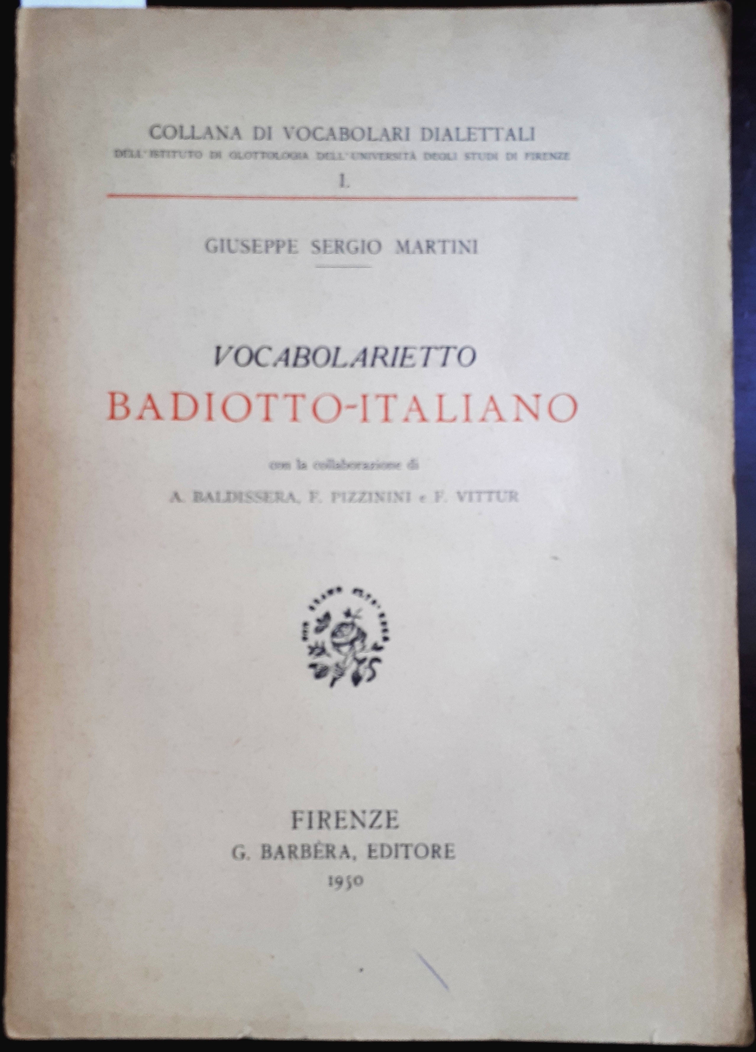 VOCABOLARIETTO BADIOTTO-ITALIANO.