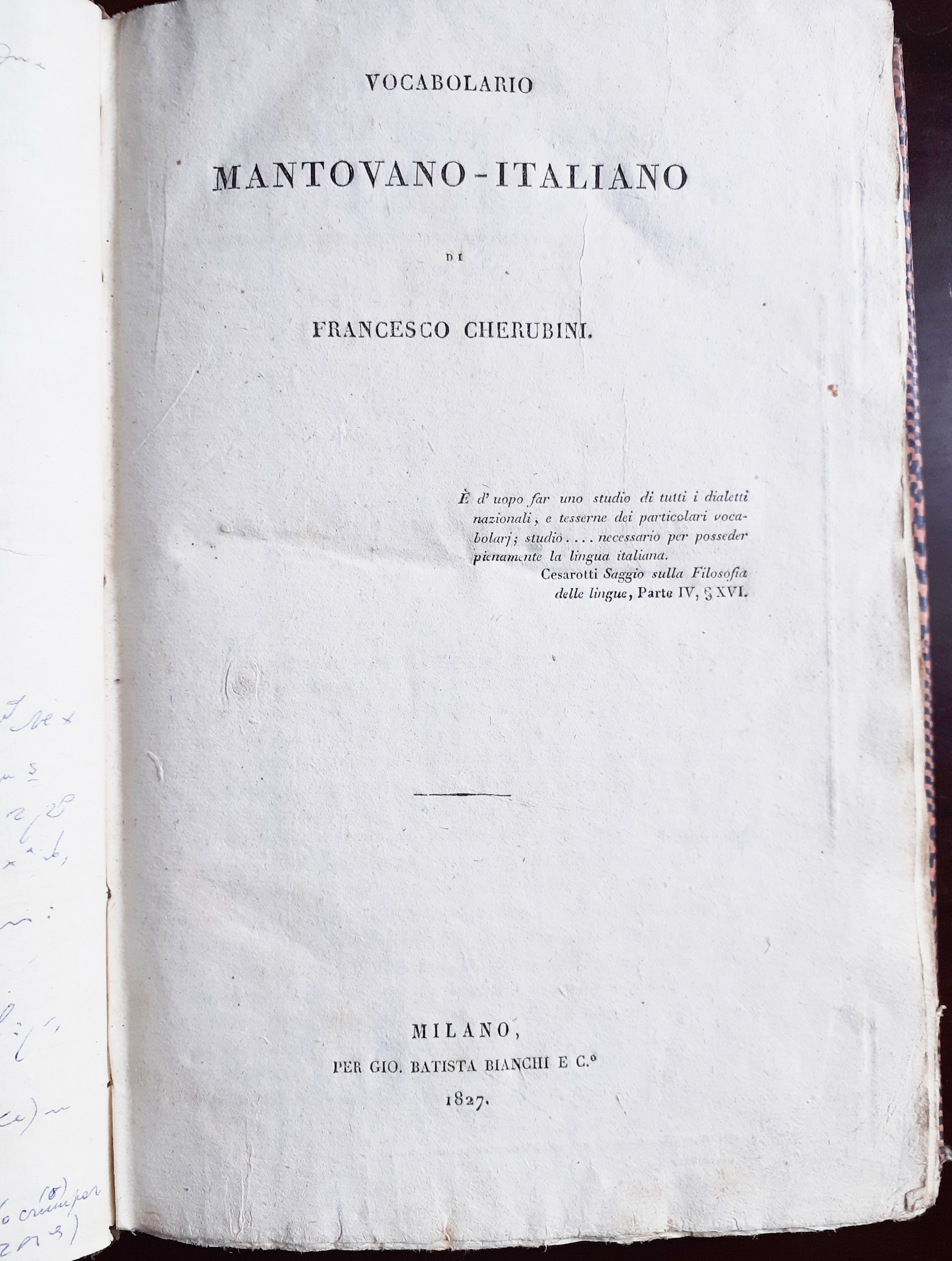 VOCABOLARIO MANTOVANO-ITALIANO.