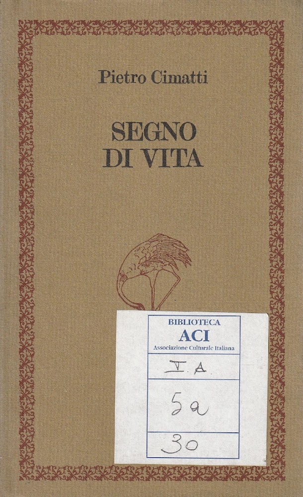 1^ edizione autografata! Segno di vita