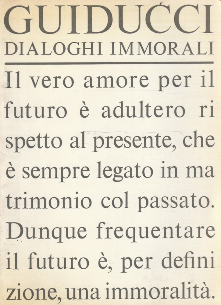 1^ edizione! Dialoghi immorali di Guiducci