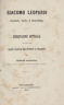 GIACOMO LEOPARDI. Filosofo, poeta e prosatore. Dissertazione dottorale