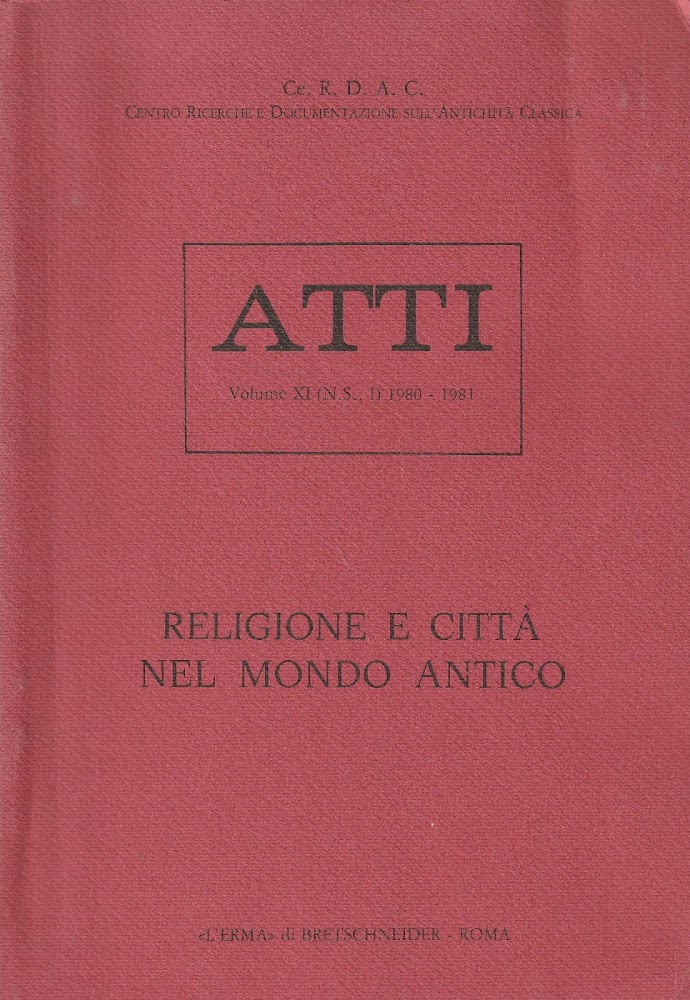 11: Religione e città nel mondo antico : (atti del …