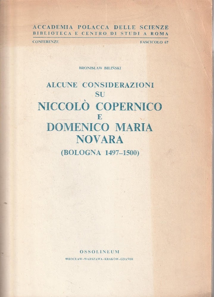 Alcune considerazioni su Niccolò Copernico e Domenico Maria Novara (Bologna …