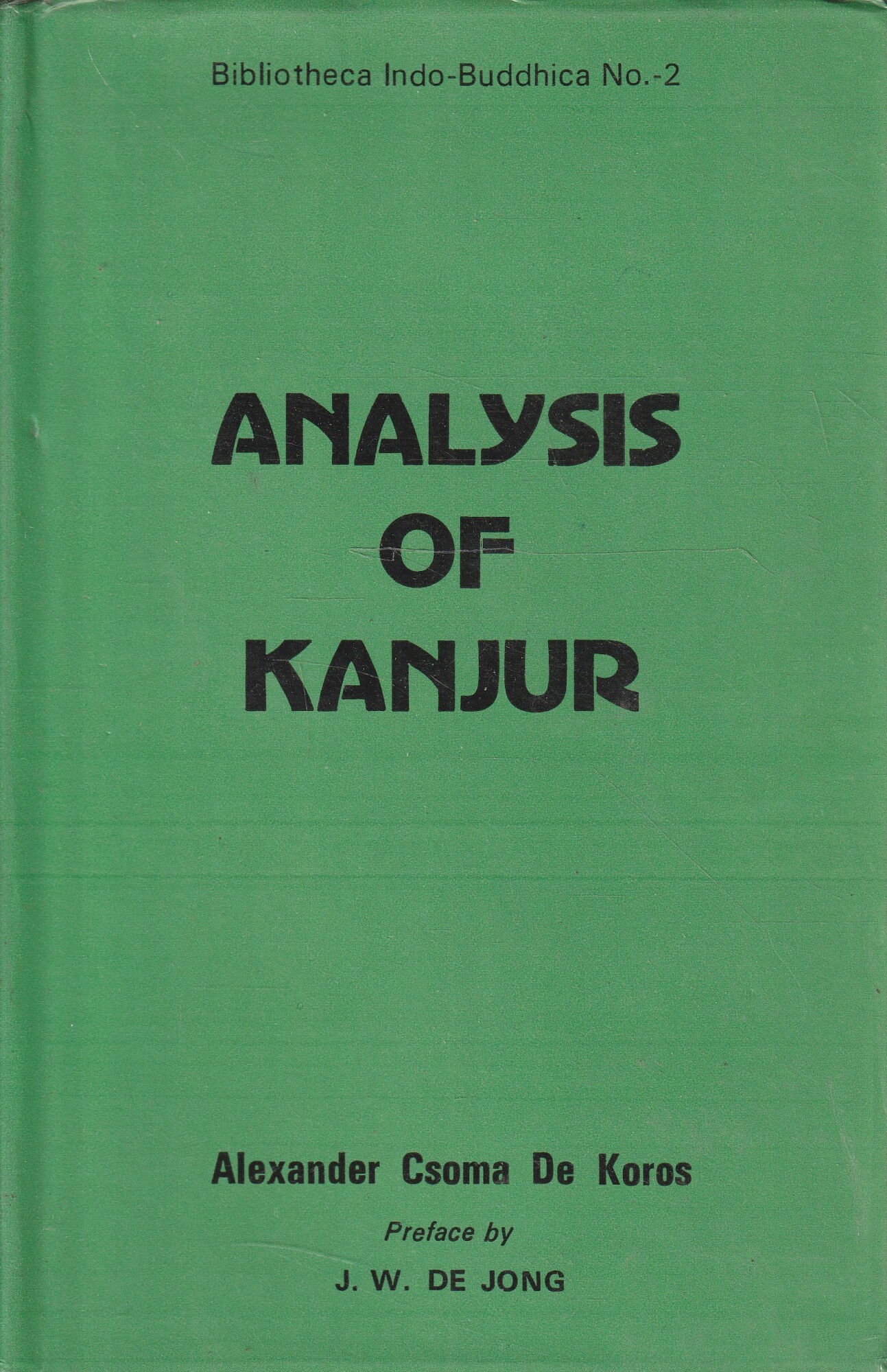 Analysis of Kanjur