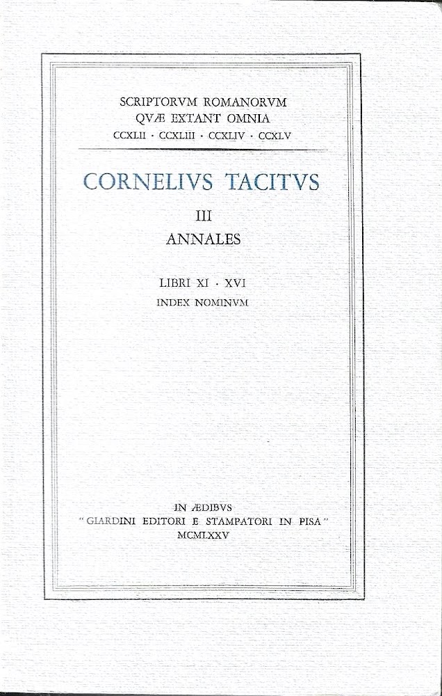 Annales - III. Libri XI-XVI. Index nominum