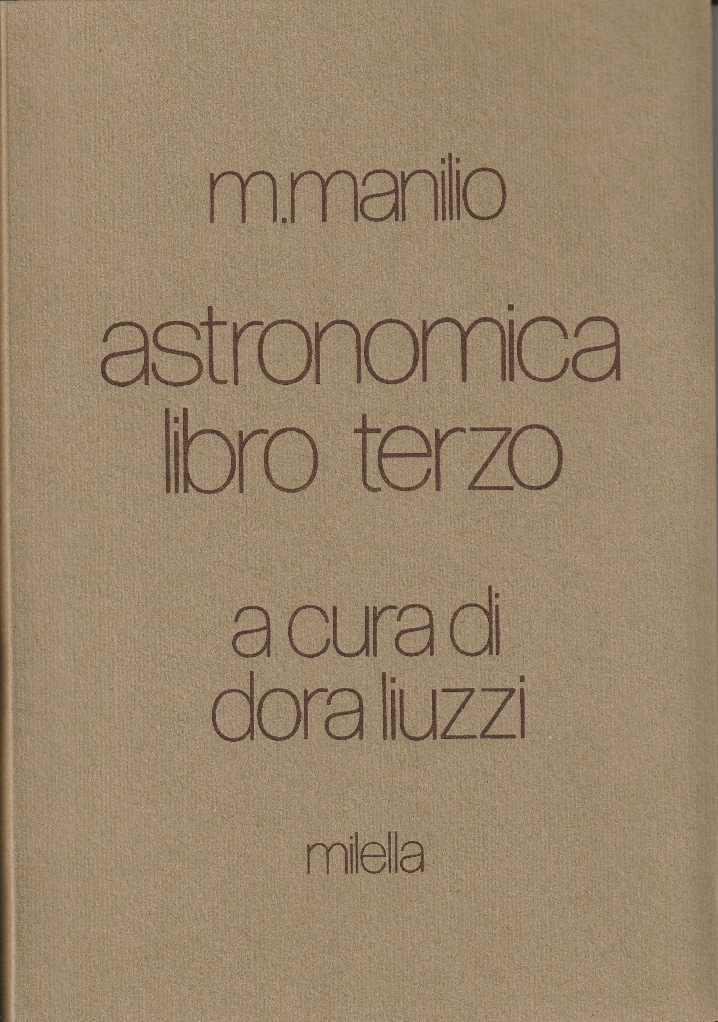Astronomica. Libro 3.