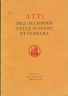 Atti dell'accademia delle scienze di Ferrara