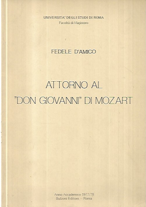 Attorno al "Don Giovanni" di Mozart