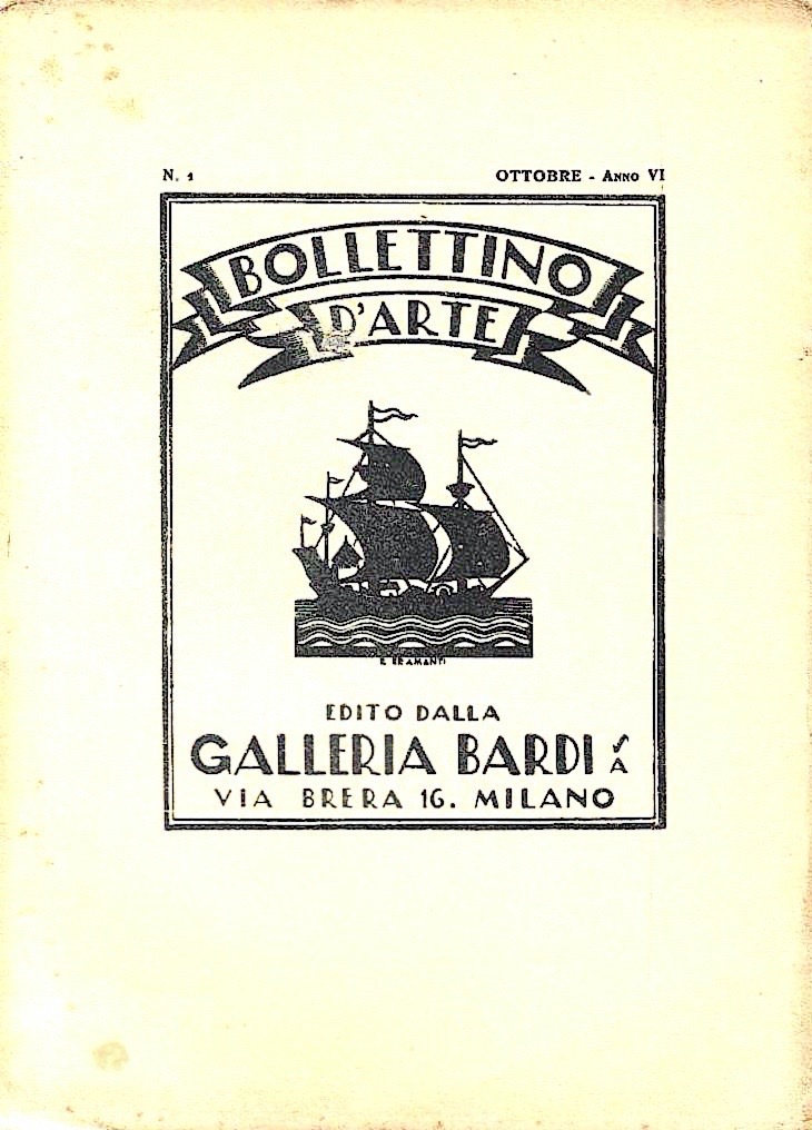 Bollettino d'Arte. N.1 - Anno VI. Ottobre 1933