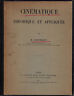 Cinématique. Théorique et appliquée
