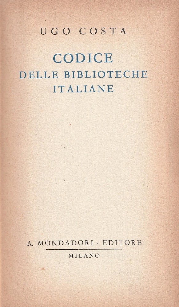 Codice delle biblioteche italiane
