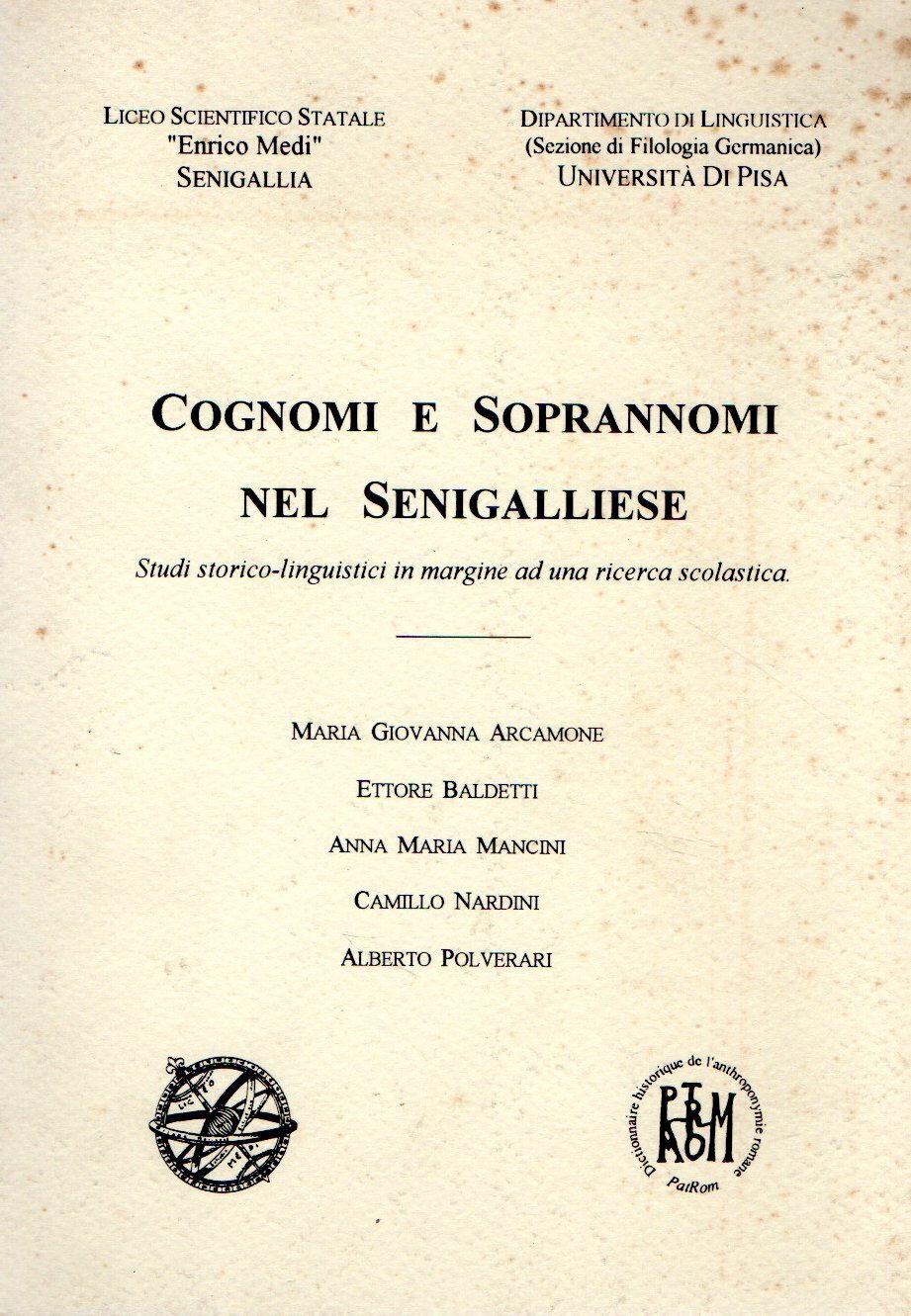 Cognomi e Soprannomi nel Senigalliese