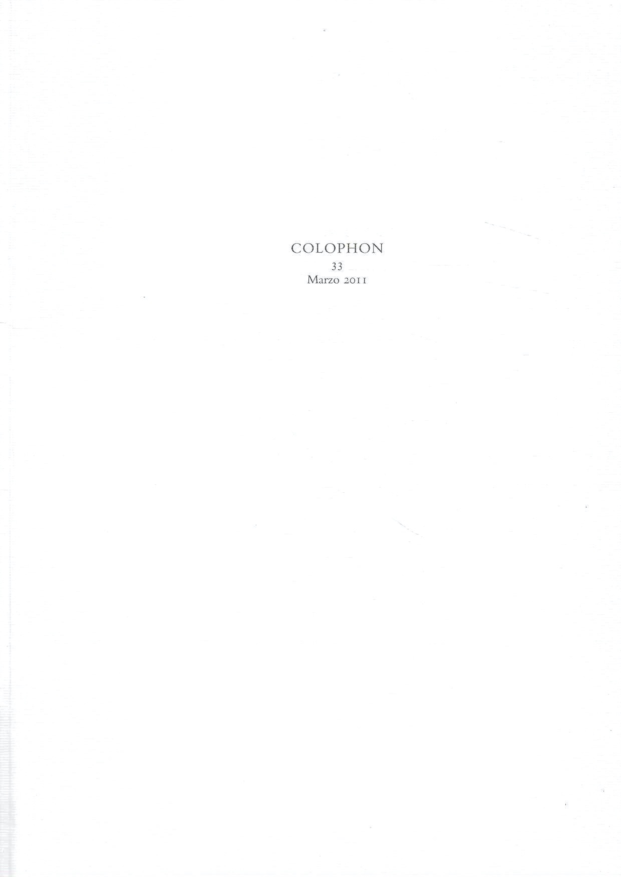 Colophon. Quadrimestrale di libri d'artista e di bei libri n. …