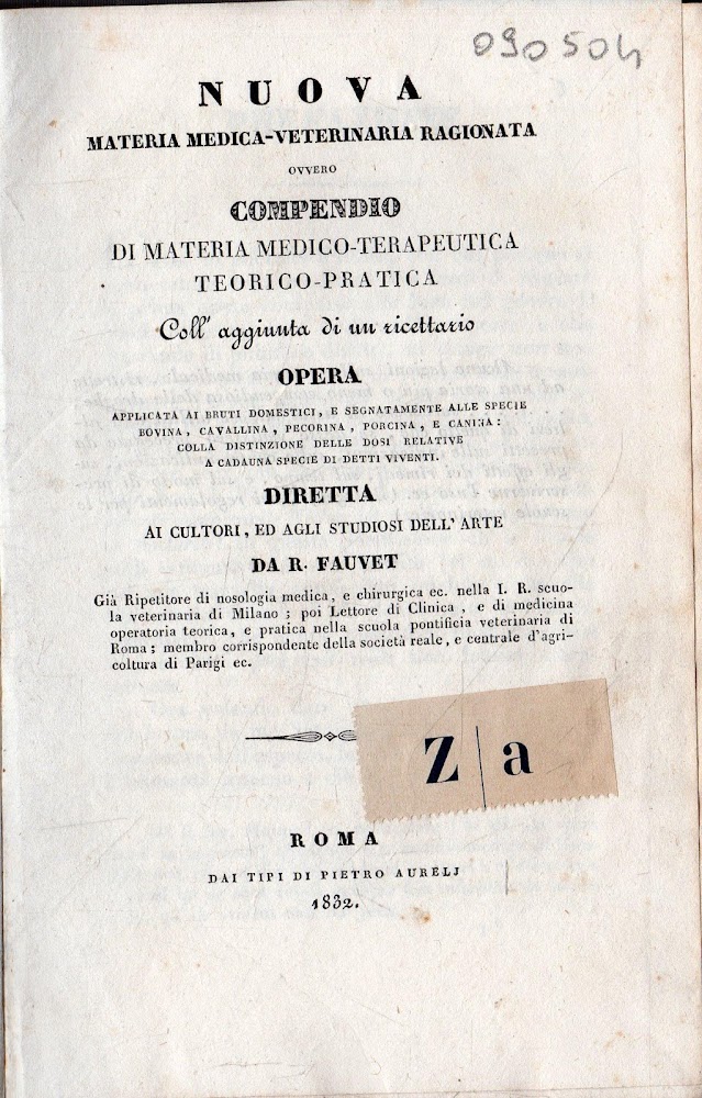 Compendio di Materia Medico - Terapeutica, Teorico - Pratica