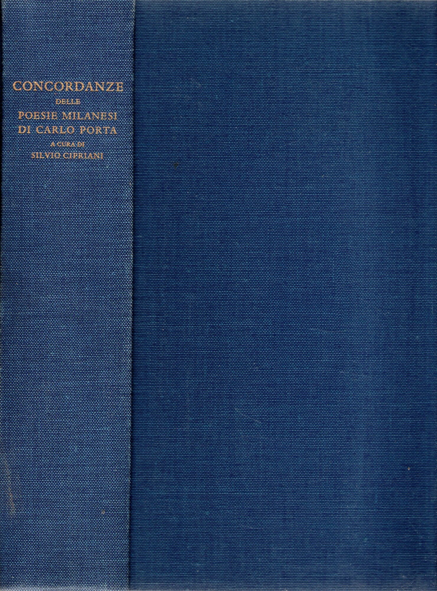 Concordanze delle Poesie Milanesi di Carlo Porta