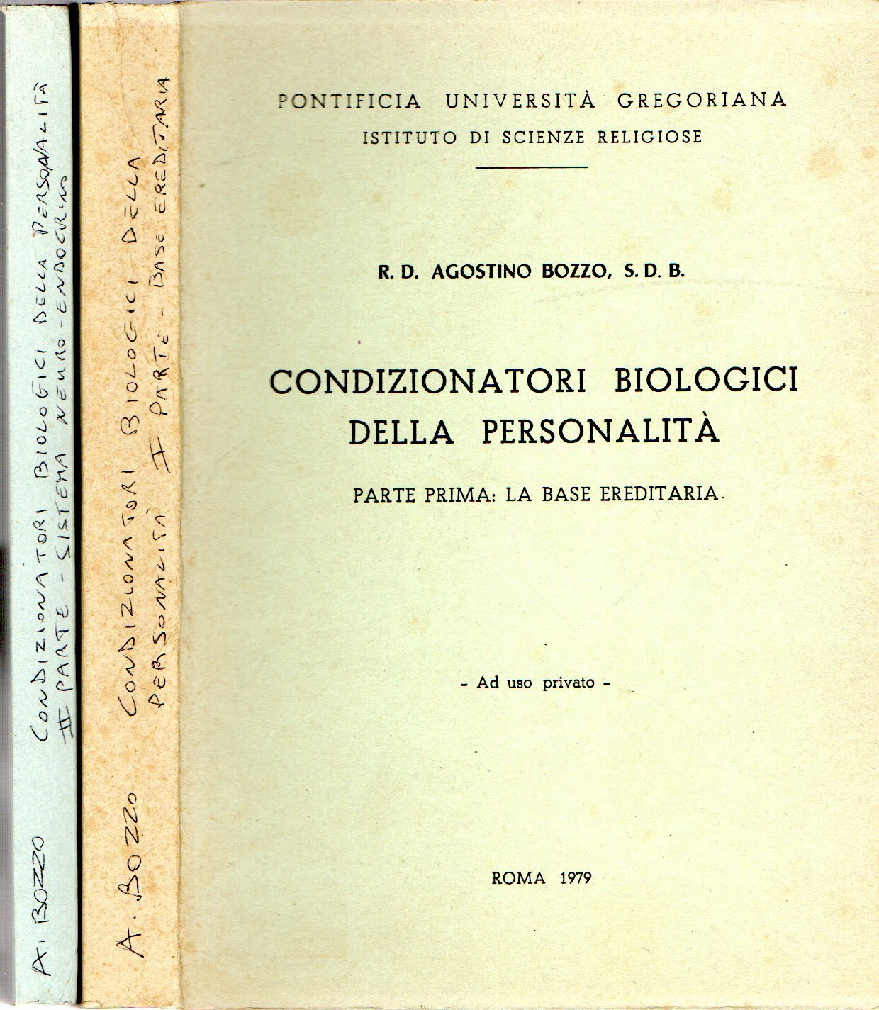 Condizionatori biologici della personalità (2 vol.)
