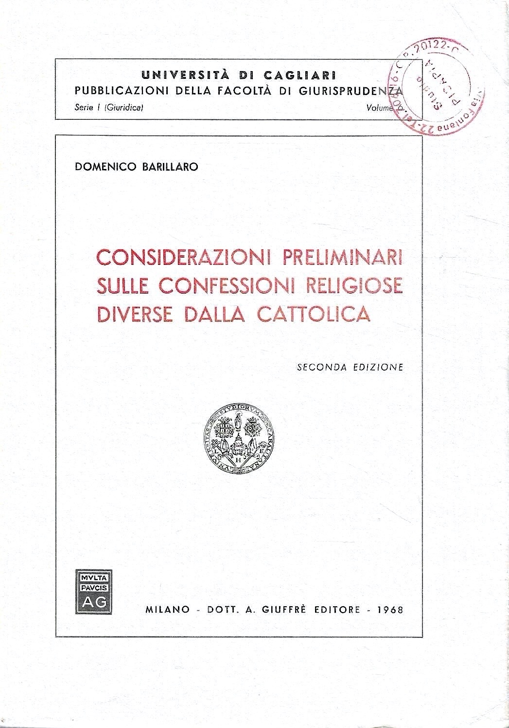 Considerazioni preliminari sulle confessioni religiose diverse dalla cattolica