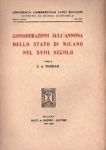 Considerazioni sull'annona dello stato di Milano nel XVIII secolo.