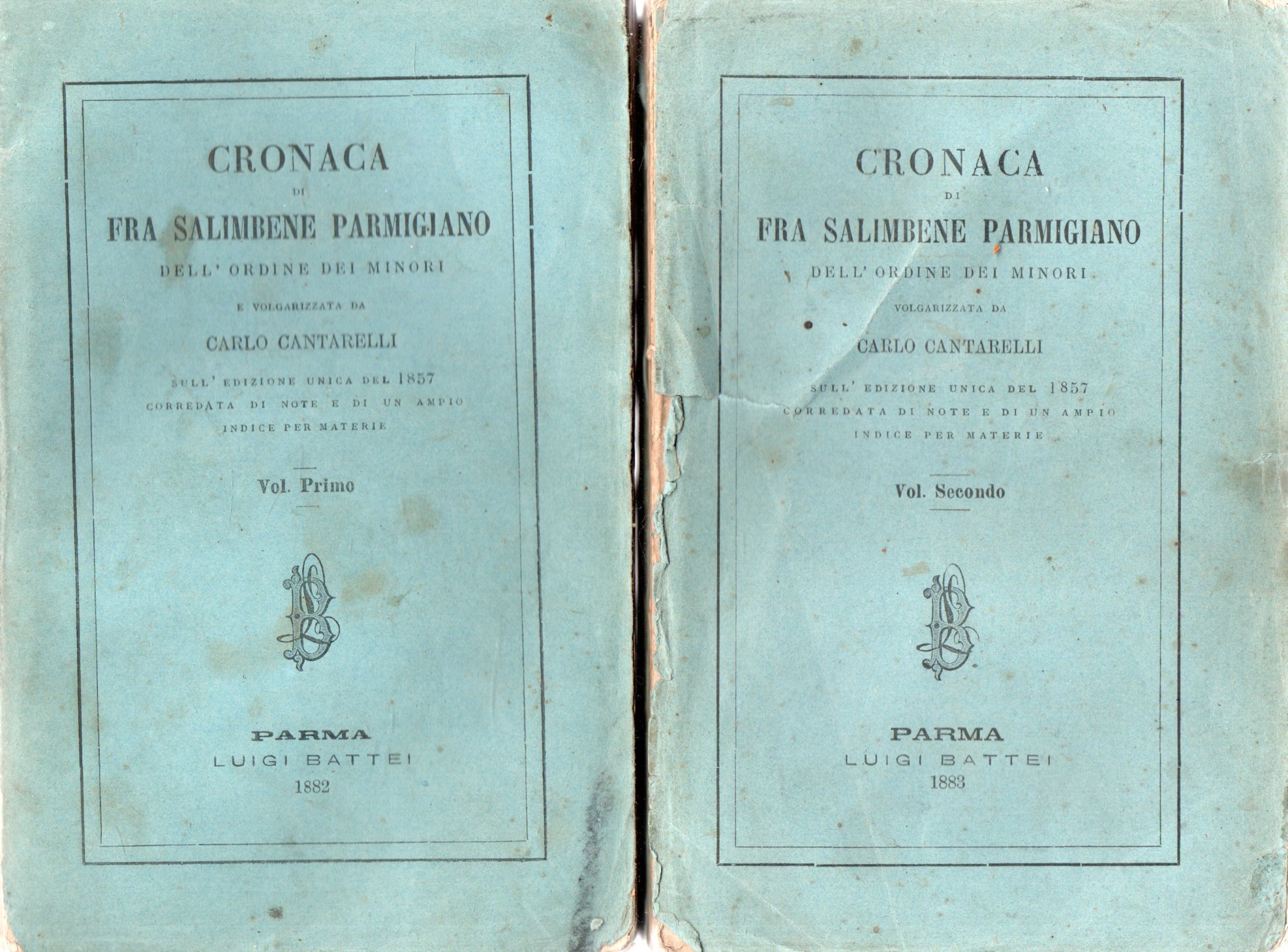 Cronaca di Fra Salimbene Parmigiano dell'Ordine dei Minori (2 vol.)