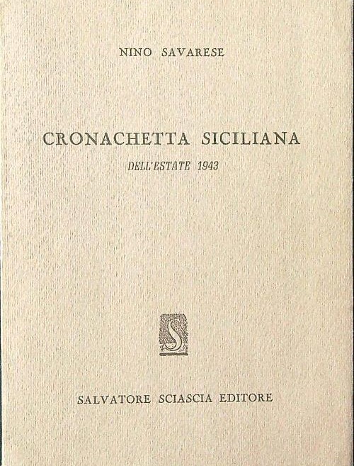 Cronachetta siciliana dell'estate 1943