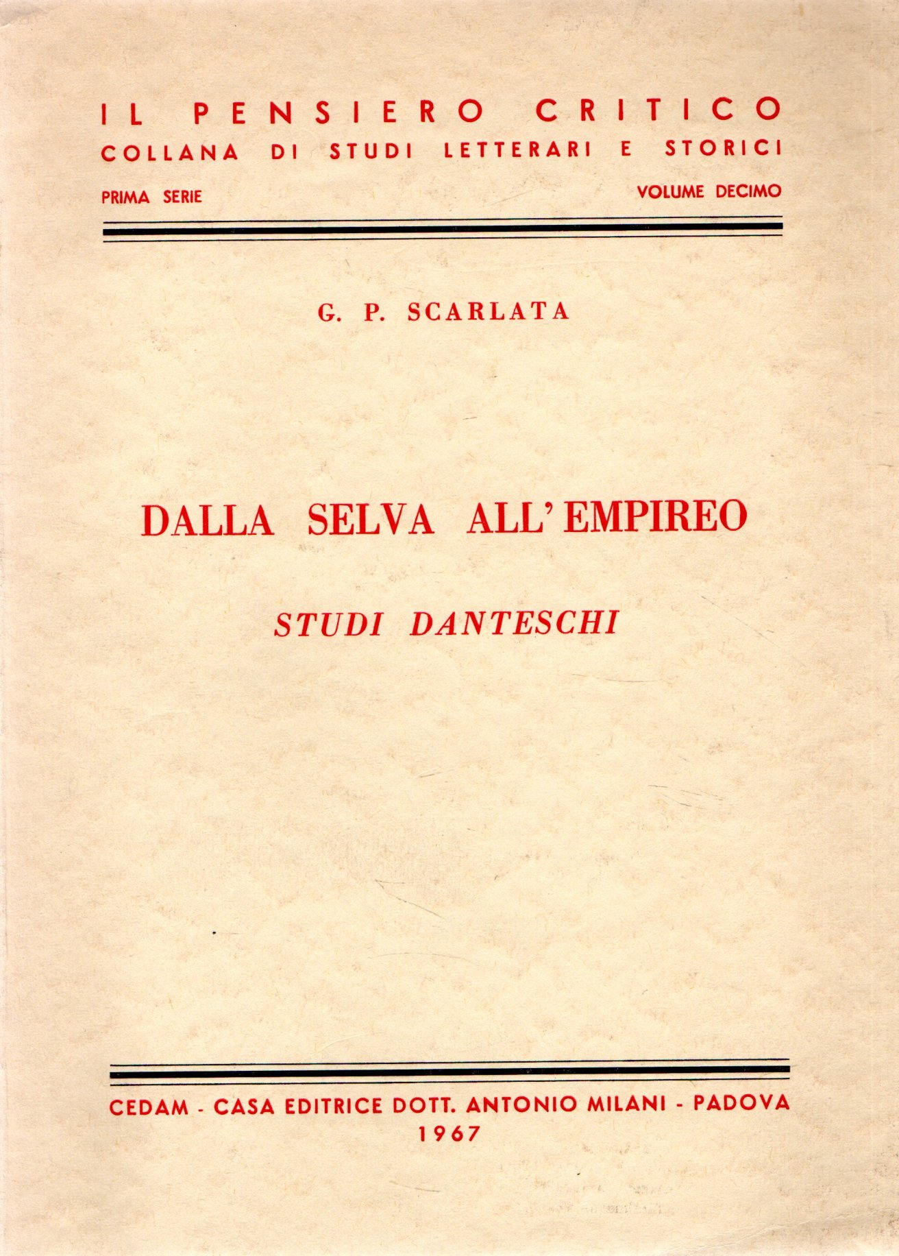 Dalla selva all'empireo : studi danteschi