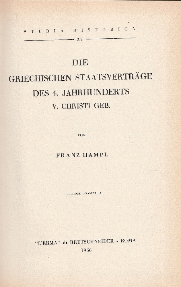 Die griechin staatsverträge des 4. jahrhunderts v. christi geb