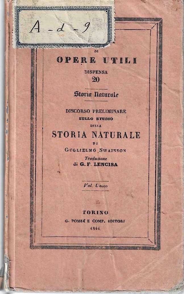 Discorso preliminare sullo studio della Storia Naturale (Opere utili ad …