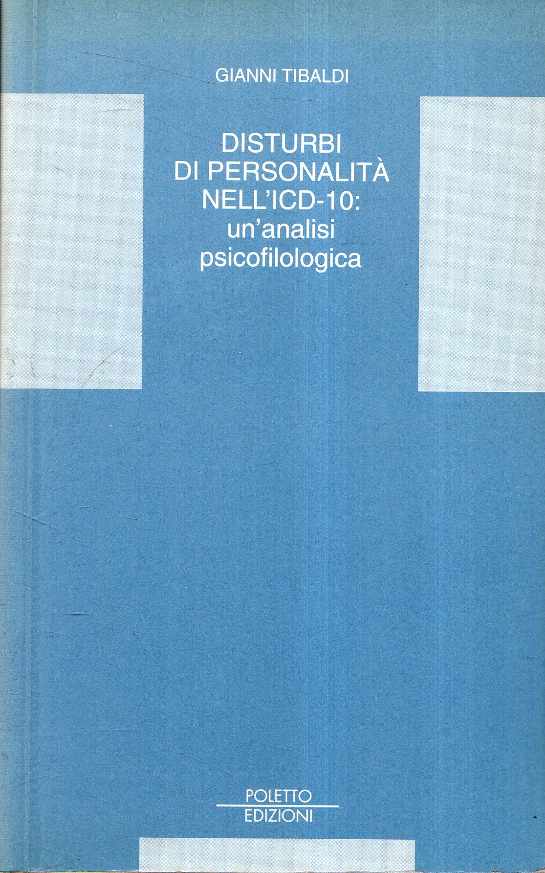 Disturbi di personalità nell'ICD-10 : un'analisi psicofilologica