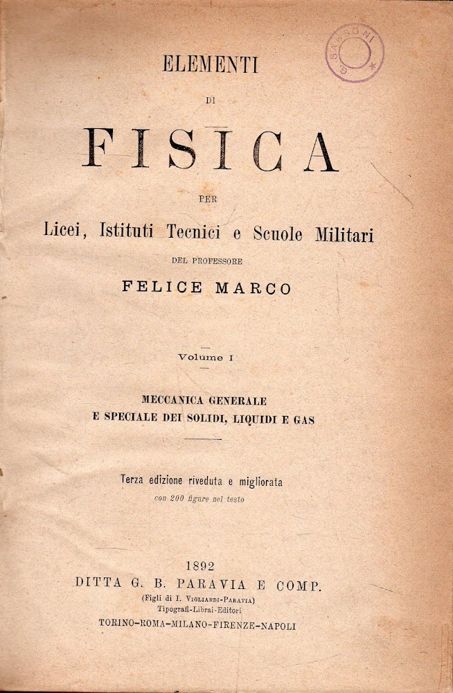 Elementi di Fisica (2 vol.): 1. Meccanica Generale - 2. …