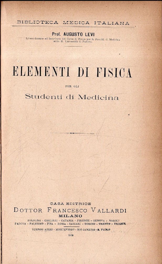 Elementi di Fisica: per gli Studenti di Medicina