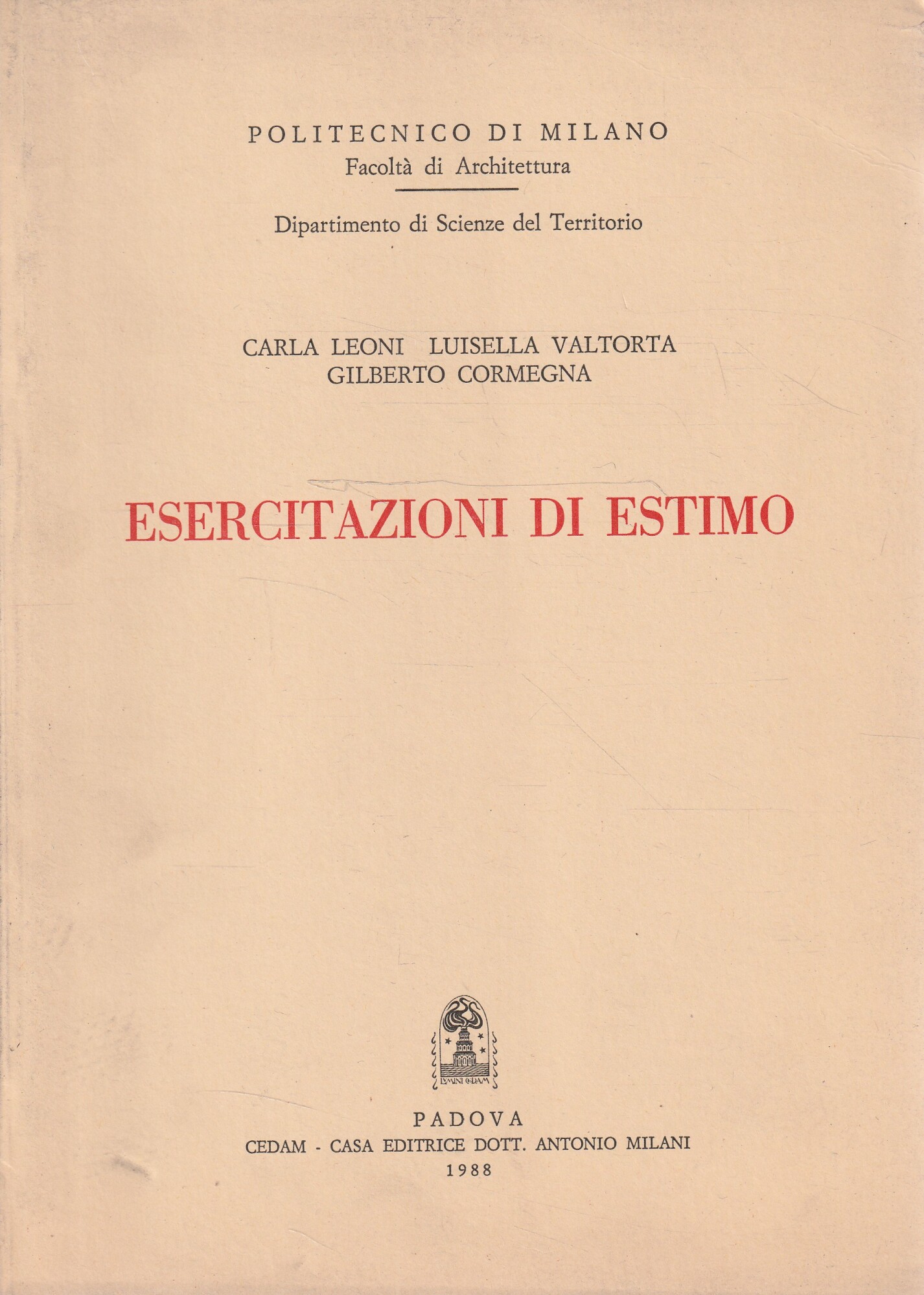 Esercitazioni di estimo