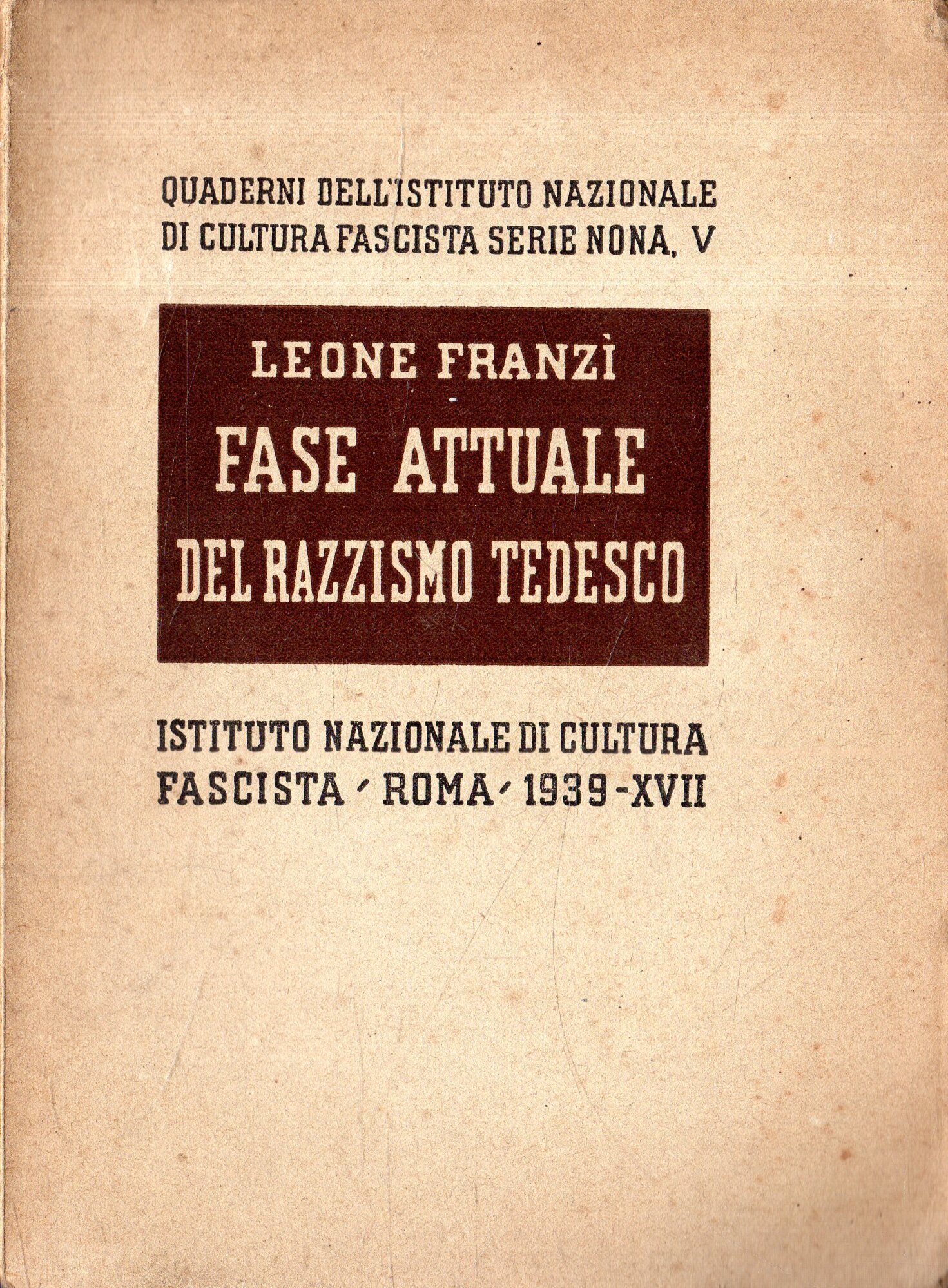 Fase attuale del razzismo tedesco