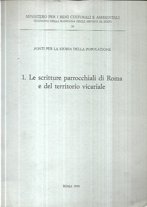 Fonti per la storia della popolazione. Le scritture parrocchiali di …
