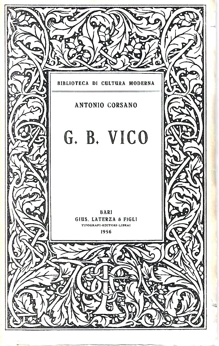 G.B. Vico (Collana "Biblioteca di Cultura Moderna")