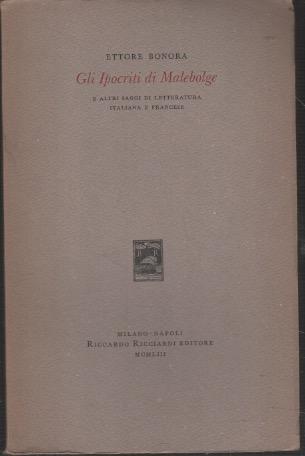 Gli ipocriti di Malebolge e altri saggi di letteratura italiana …