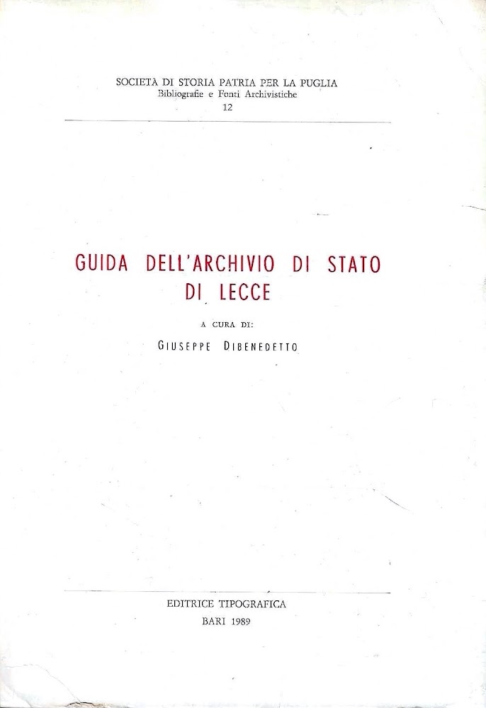 Guida dell'Archivio di Stato di Lecce