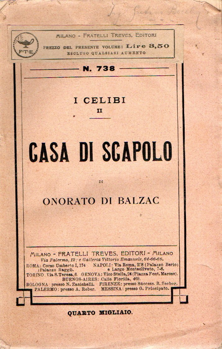 I Celibi : Casa di scapolo di Onorato di Balzac