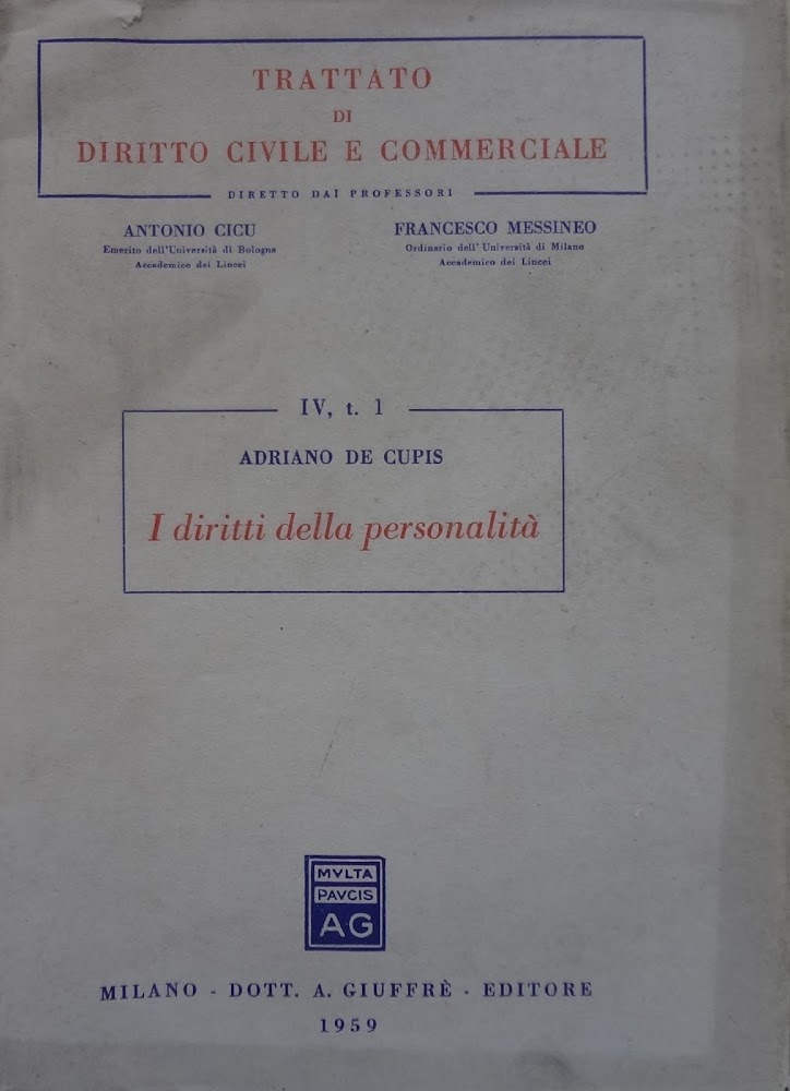 I diritti della personalità. Volume 4 Tomo 1