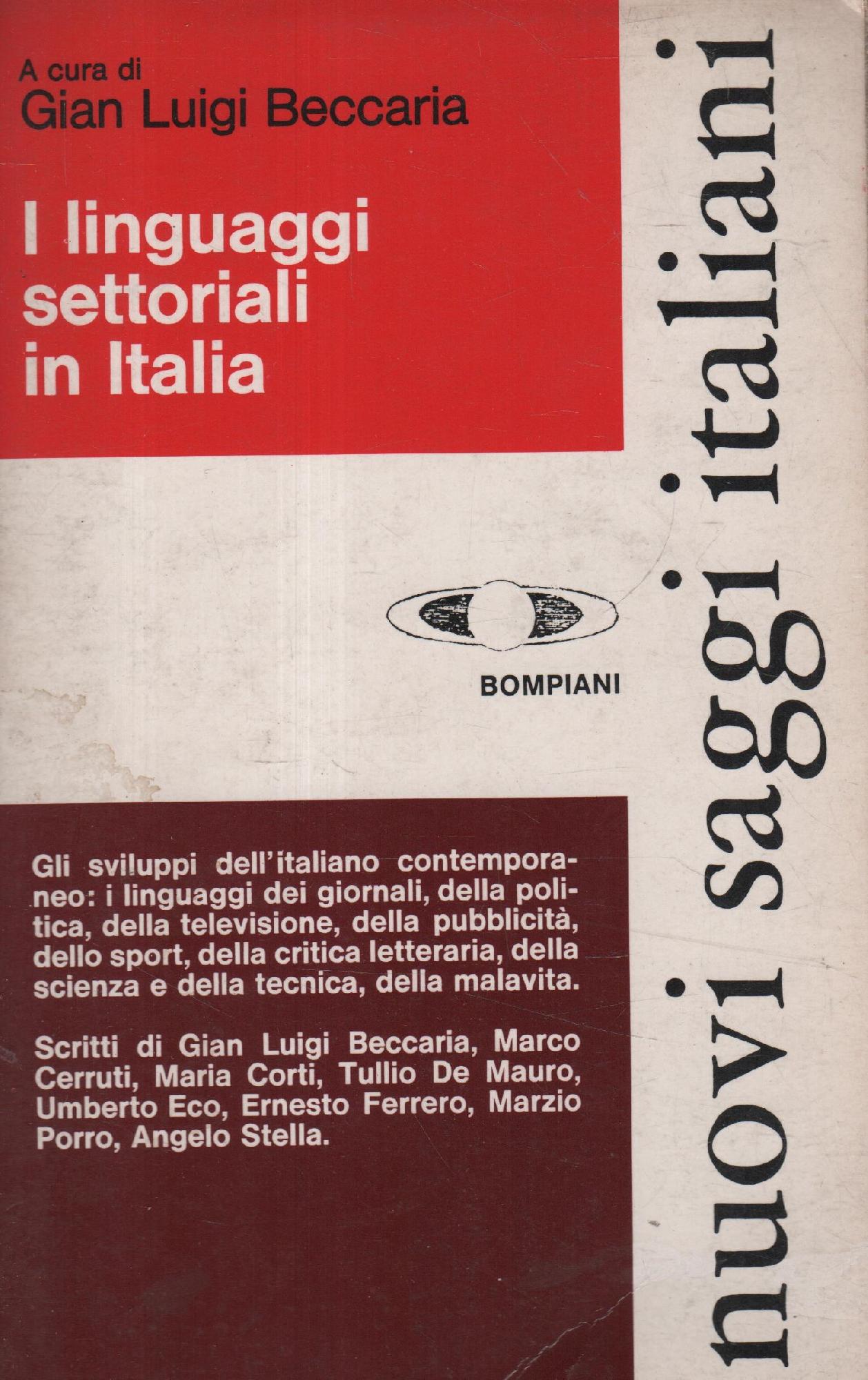 I linguaggi settoriali in Italia