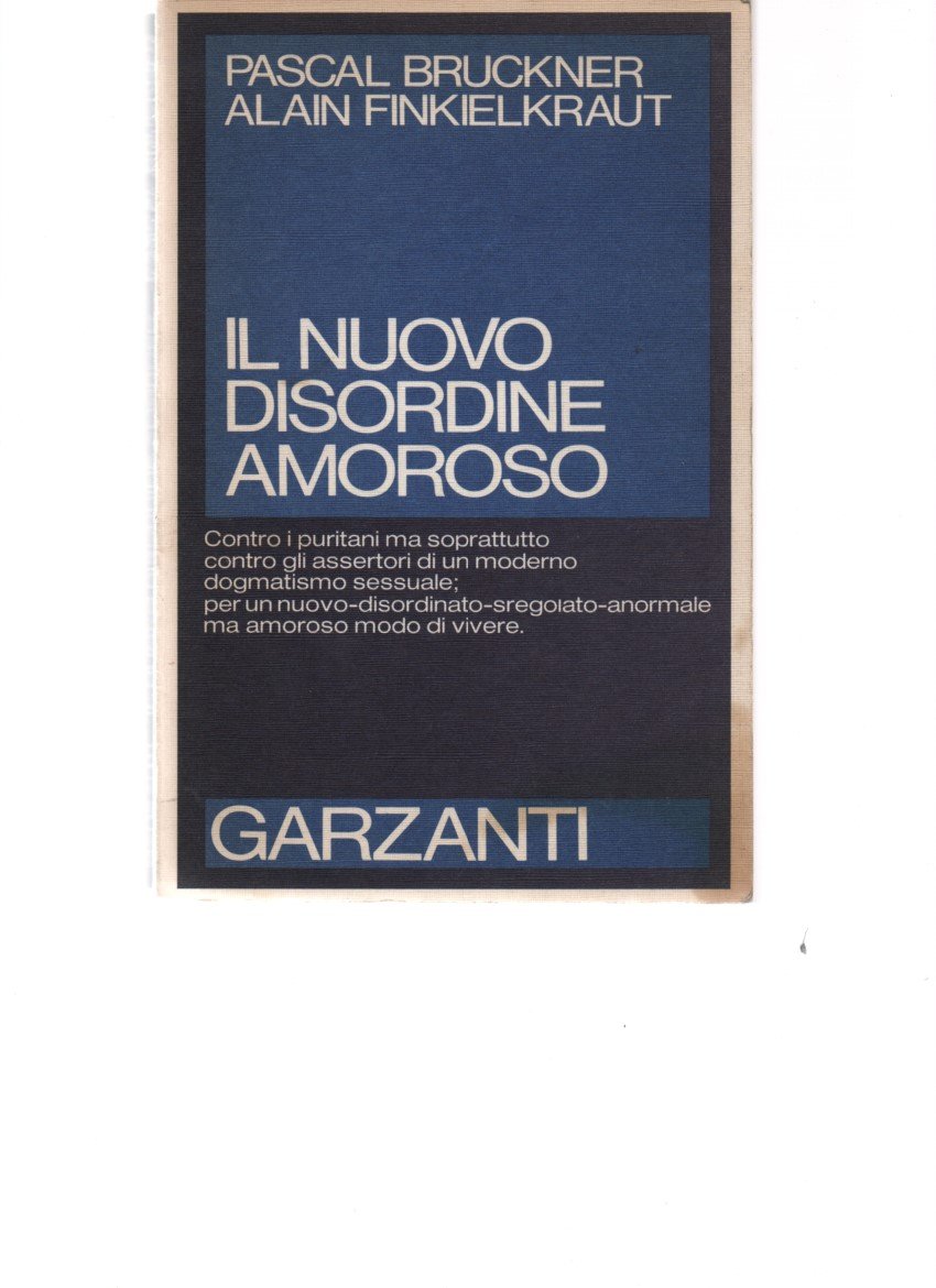 Il nuovo disordine amoroso