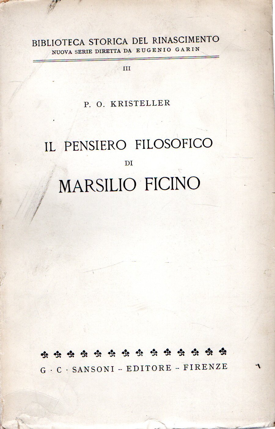 Il pensiero filosofico di Marsilio Ficino