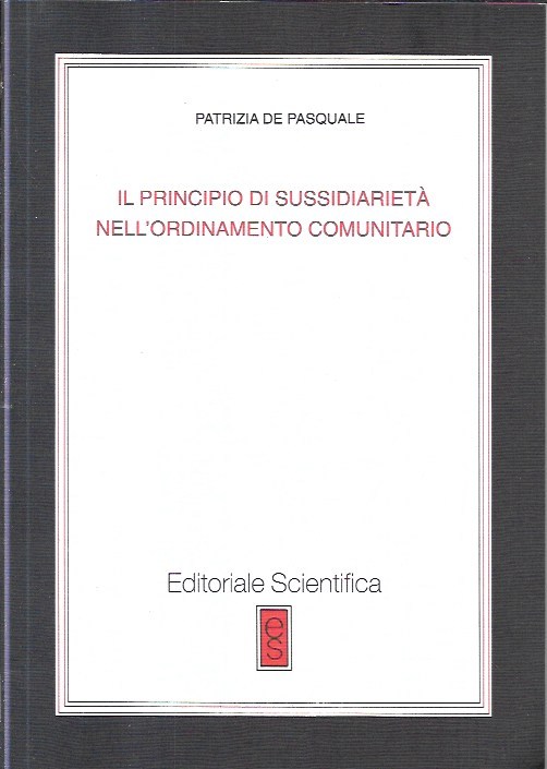 Il principio di sussidiarietà nell'ordinamento comunitario