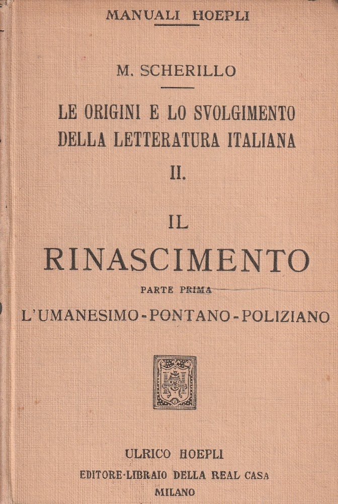 Il Rinascimento Parte prima. L'umanesimo-Pontano-Poliziano