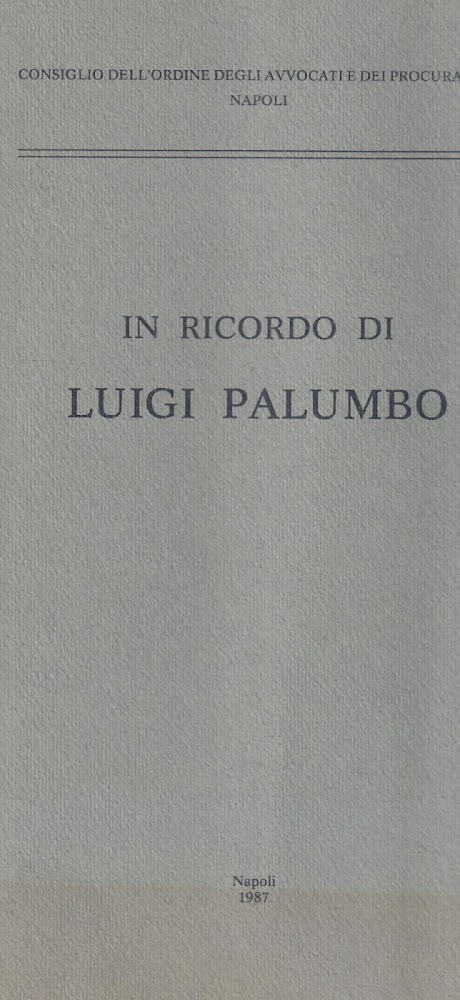 In ricordo di Luigi Palumbo